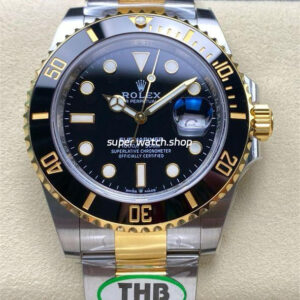 THB Factory Rolex Submariner Date 126613LN 41mm Half Yellow Gold Black Dial