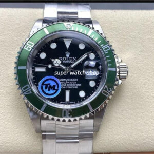 TM Factory Kermit Rolex Submariner Date 16610LV 40mm Full 904L Black Dial No Engraving