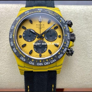TW Factory Rolex Daytona Bumblebee 116500 Carbon Fiber Textile Strap Yellow Dial