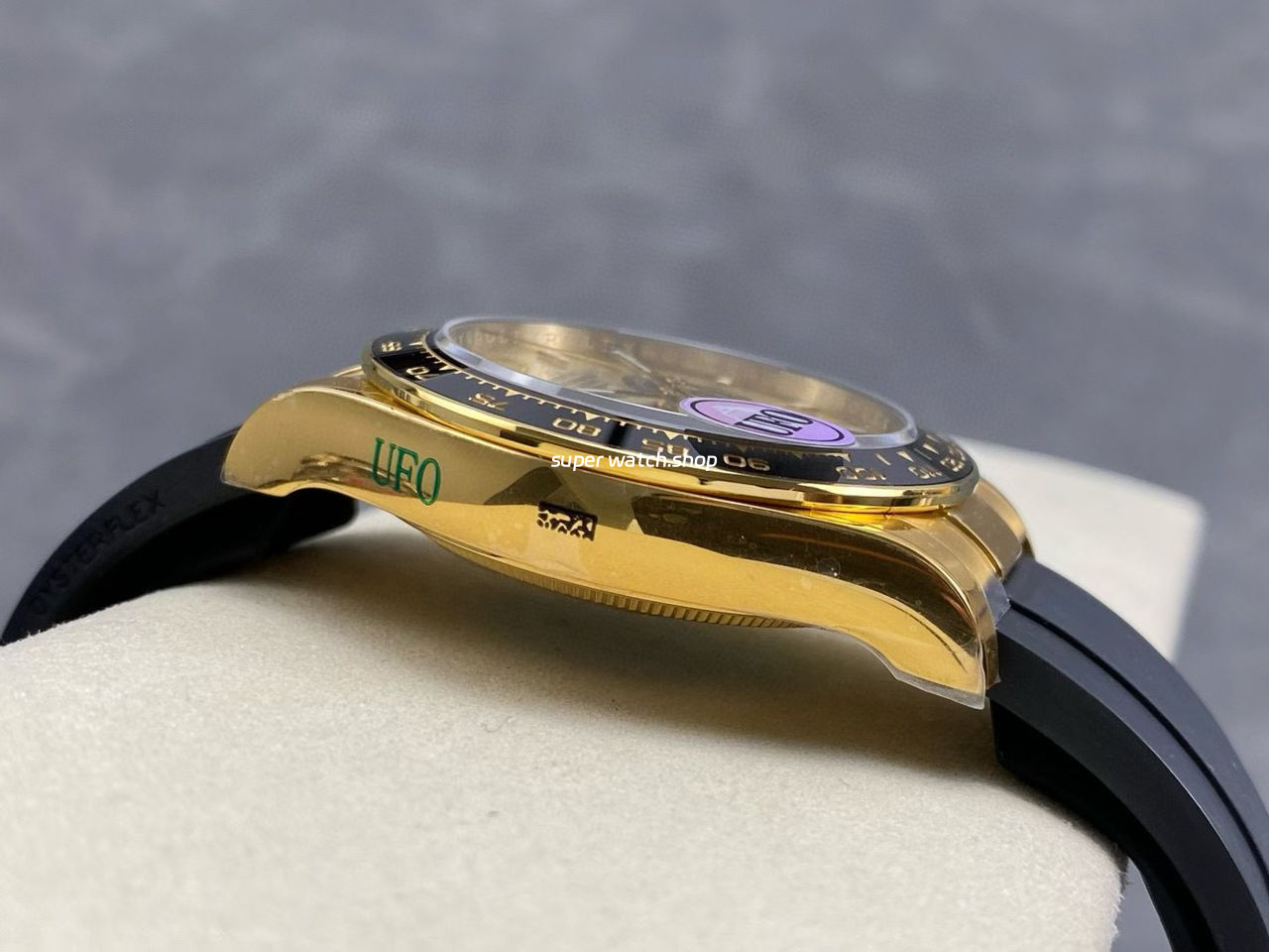 UFO Factory counterweight Rolex Daytona 126518LN-0012 Yellow Gold Oysterflex Champagne Dial - Image 4