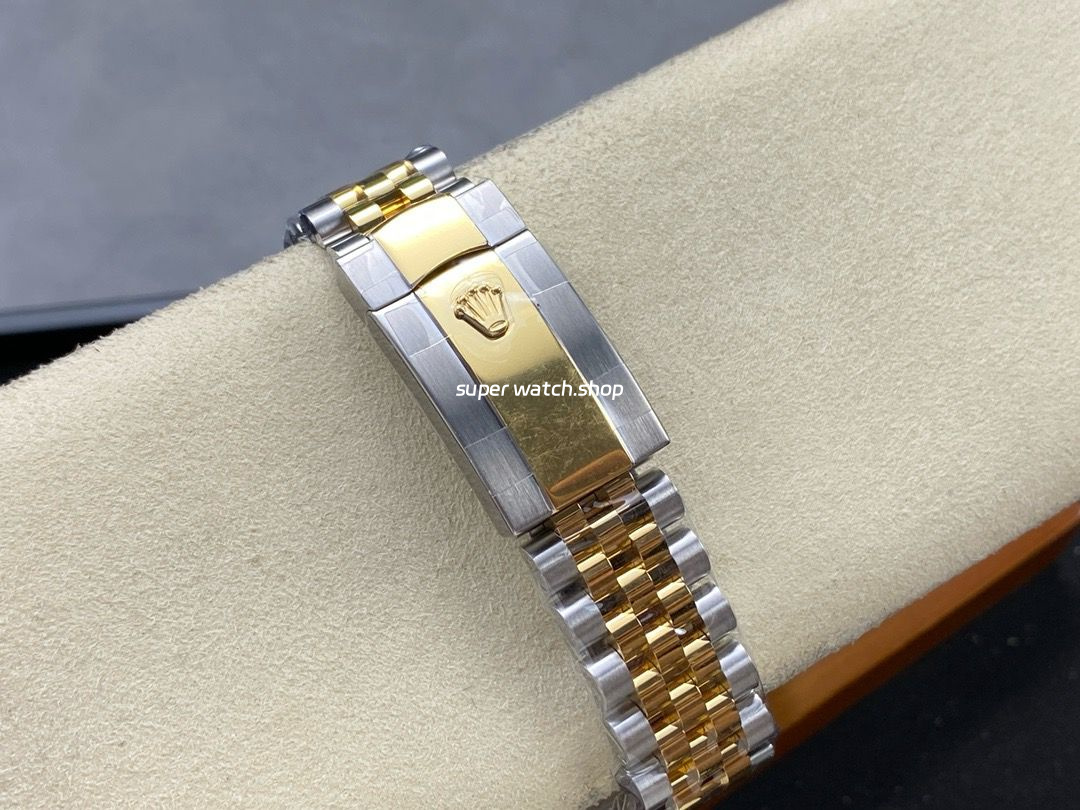 ZQ Factory Rolex Datejust 126333-0006 41mm Half Yellow Gold Diamond Black Dial Jubilee - Image 8