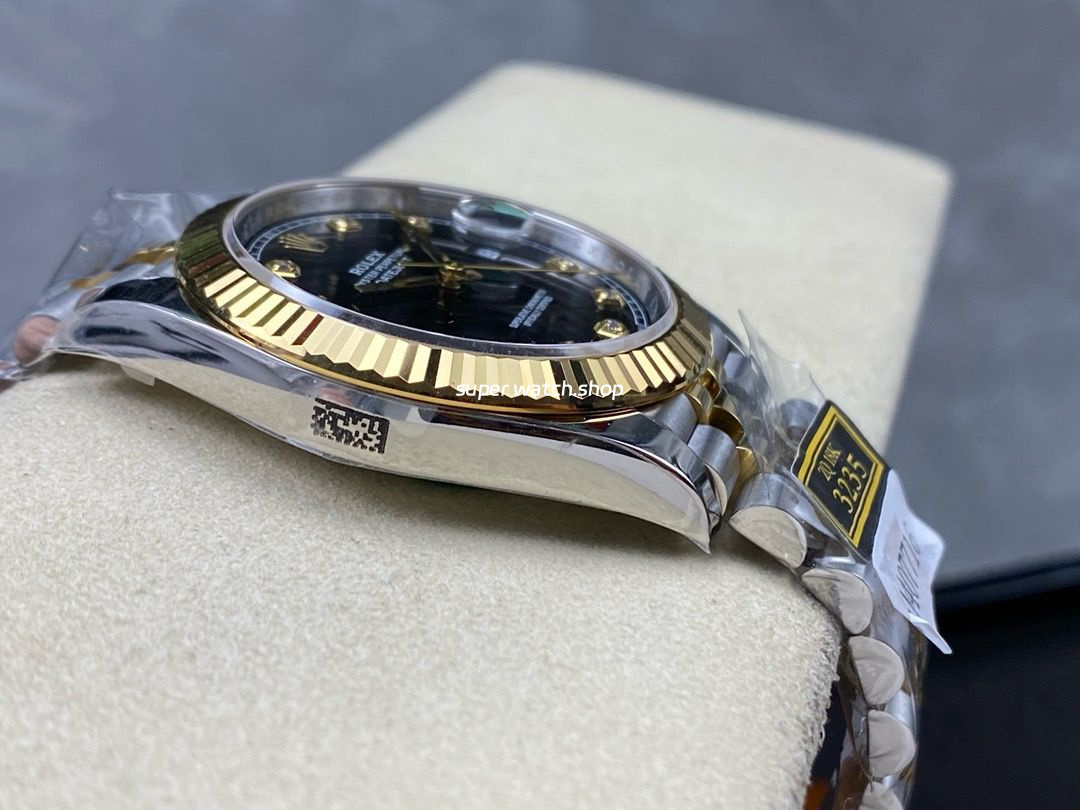 ZQ Factory Rolex Datejust 126333-0006 41mm Half Yellow Gold Diamond Black Dial Jubilee - Image 5