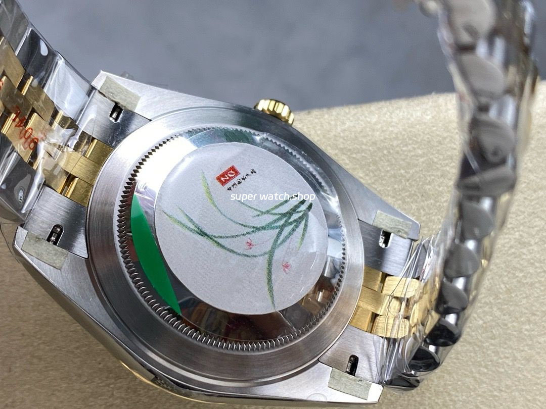 ZQ Factory Rolex Datejust 126333-0006 41mm Half Yellow Gold Diamond Black Dial Jubilee - Image 7