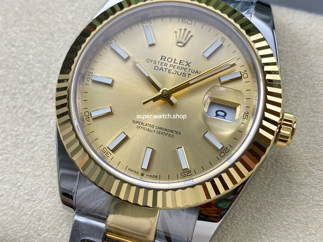 ZQ Factory Rolex Datejust 126333-0009 41mm Half Yellow Gold Champagne Dial - Image 3