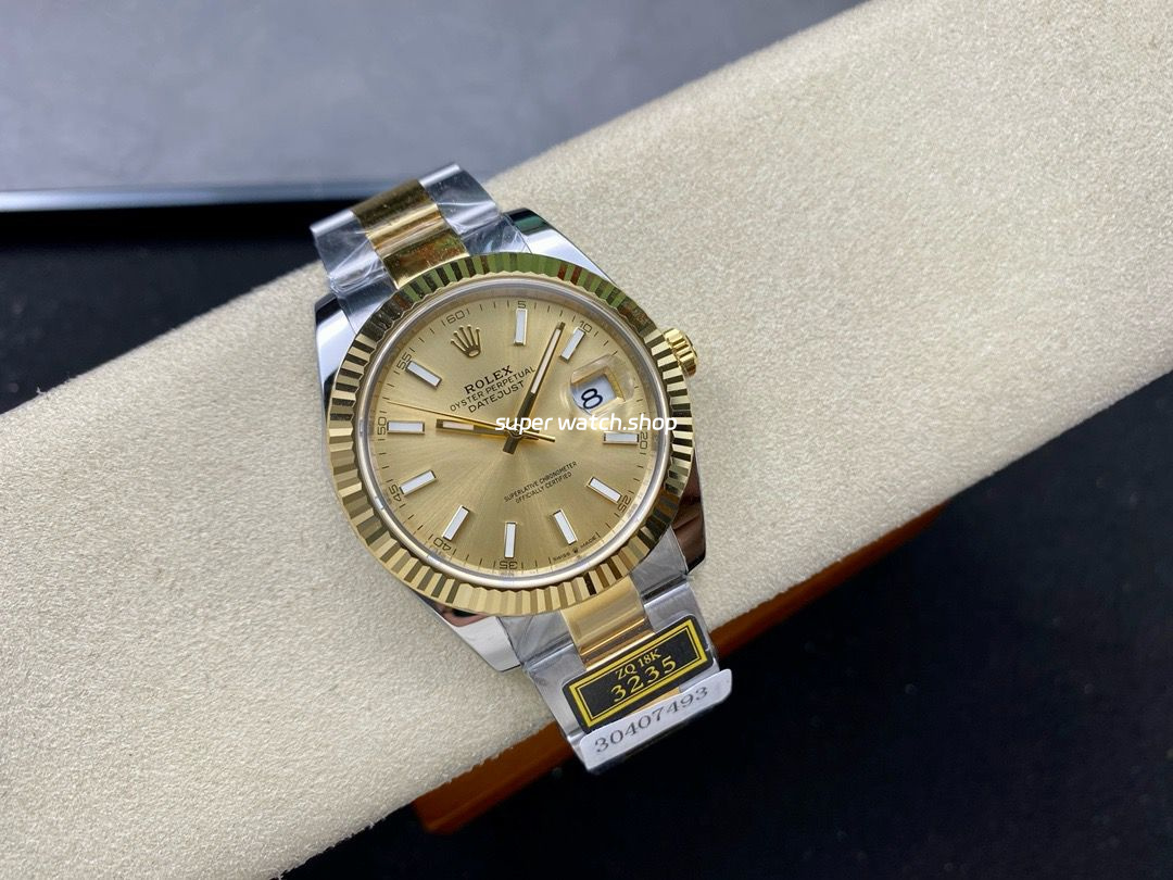 ZQ Factory Rolex Datejust 126333-0009 41mm Half Yellow Gold Champagne Dial - Image 4