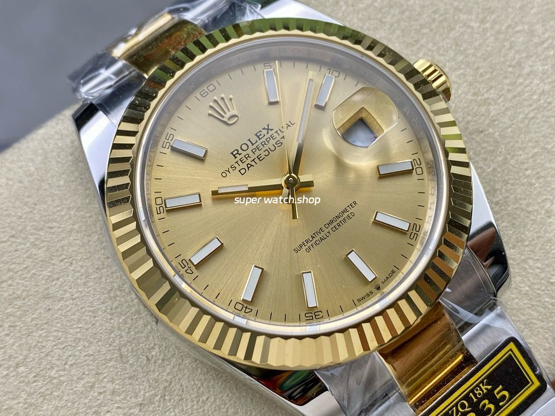 ZQ Factory Rolex Datejust 126333-0009 41mm Half Yellow Gold Champagne Dial - Image 2