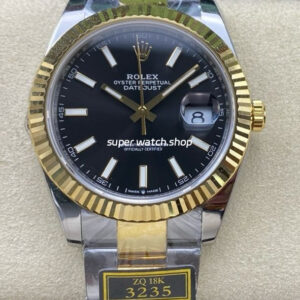 ZQ Factory Rolex Datejust 126333-0013 41mm Half Yellow Gold Black Dial