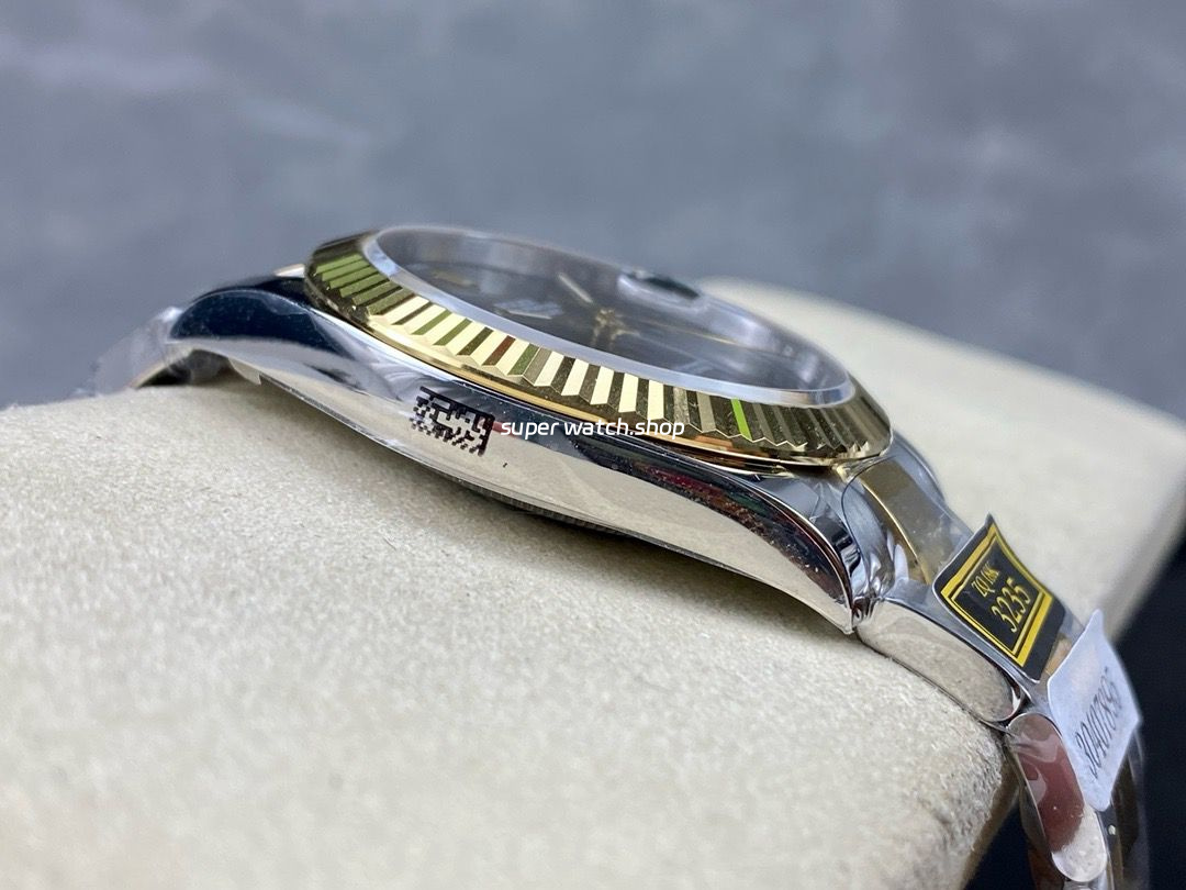 ZQ Factory Rolex Datejust 126333-0019 41mm Half Yellow Gold Roman Numerals Wimbledon Grey Dial - Image 5