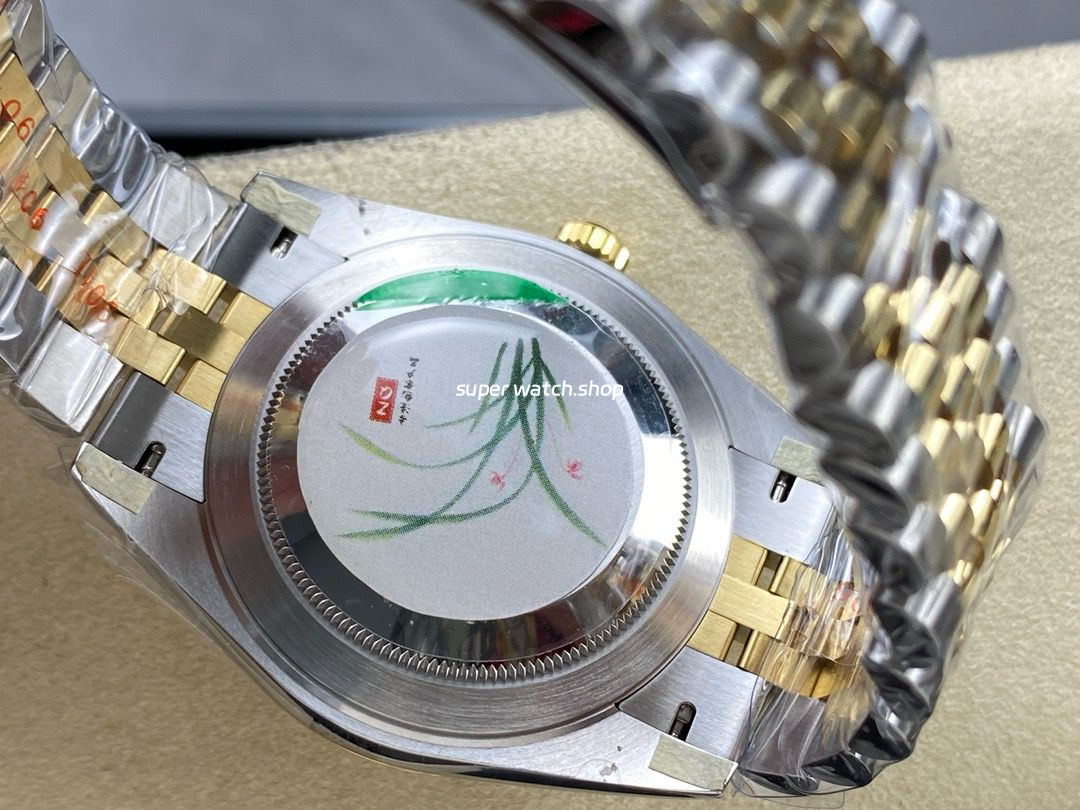 ZQ Factory Rolex Datejust 126333-0022 41mm Half Yellow Gold Fluted Motif Gold Dial Jubilee - Image 7