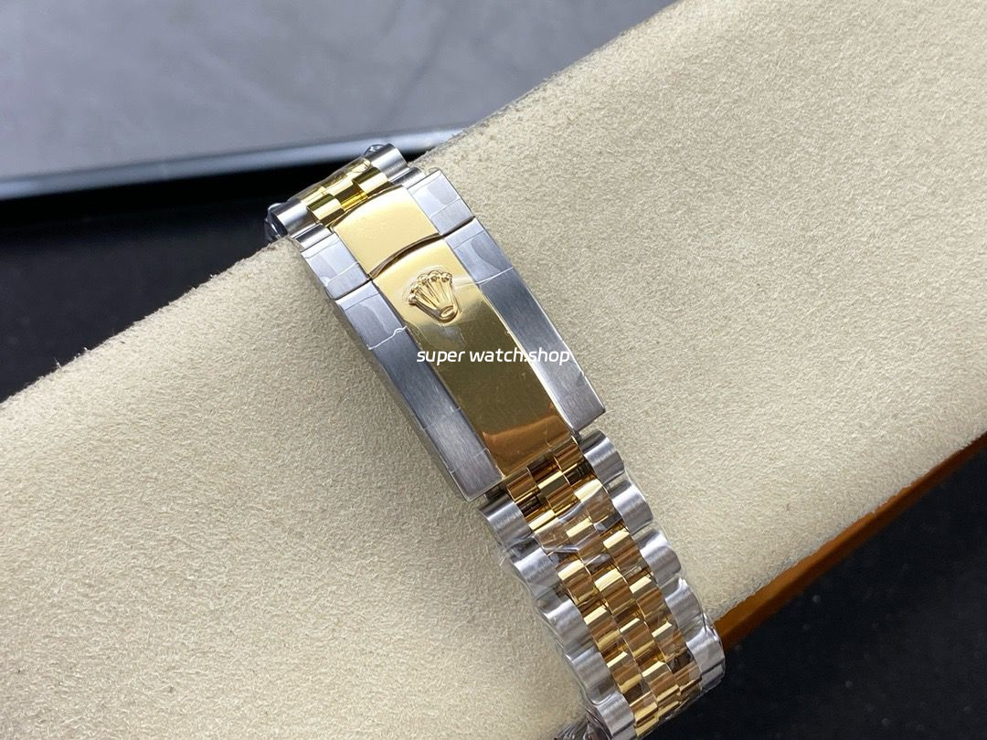 ZQ Factory Rolex Datejust 126333-0022 41mm Half Yellow Gold Fluted Motif Gold Dial Jubilee - Image 8