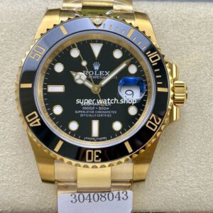ZQ Factory Rolex Submariner Date 116618LN 40mm Full Yellow Gold Black Dial