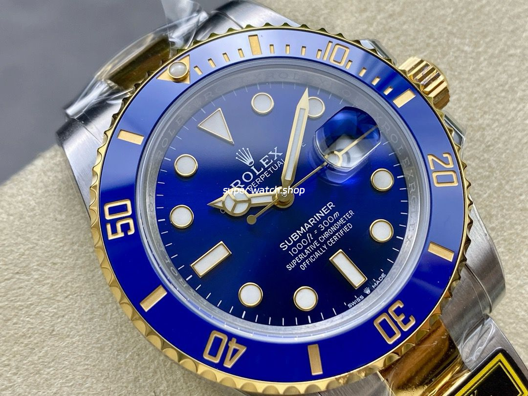 ZQ Factory Rolex Submariner Date 126613LB 41mm Half Gold Blue Dial - Image 2