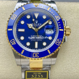ZQ Factory Rolex Submariner Date 126613LB 41mm Half Gold Blue Dial