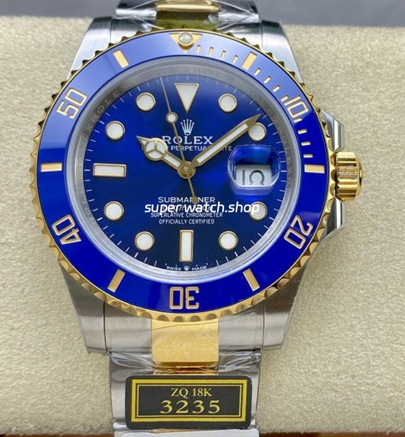 ZQ Factory Rolex Submariner Date 126613LB 41mm Half Gold Blue Dial