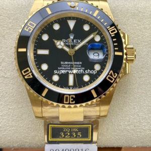 ZQ Factory Rolex Submariner Date 126618LN 41mm Full Yellow Gold Black Dial