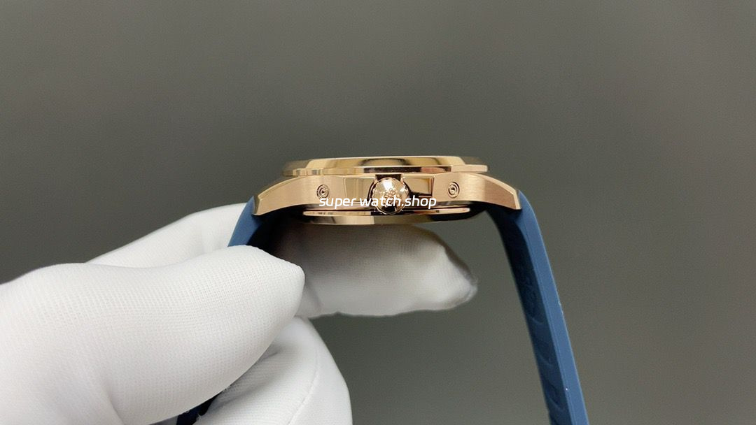 3K Factory Patek Philippe Aquanaut 5261R-001 40mm Rose Gold Blue Rubber Strap Blue Dial - Image 5