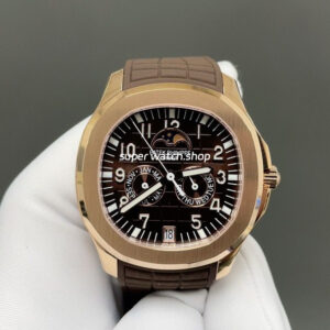 3K Factory Patek Philippe Aquanaut 5261R 40mm Rose Gold Brown Rubber Strap Brown Dial