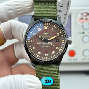 AOF Factory IWC Pilot Mark XVIII Miramar IW324702 41mm Ceramic Textile Strap Grey Dial