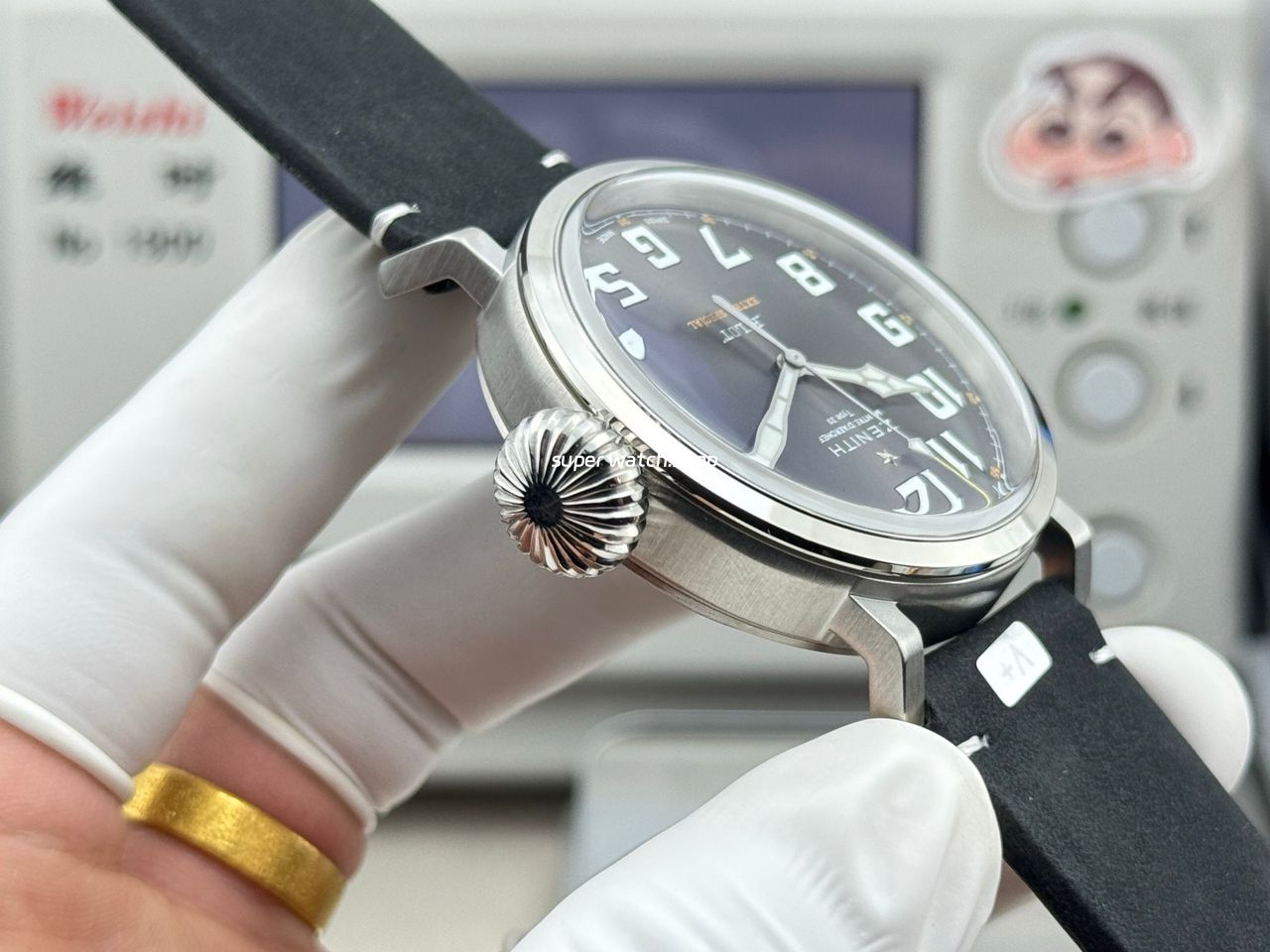BR Factory Zenith Pilot Type 20 Extra Special 03.2434.67920.I010 45mm Steel Leather Strap Grey Dial - Image 7