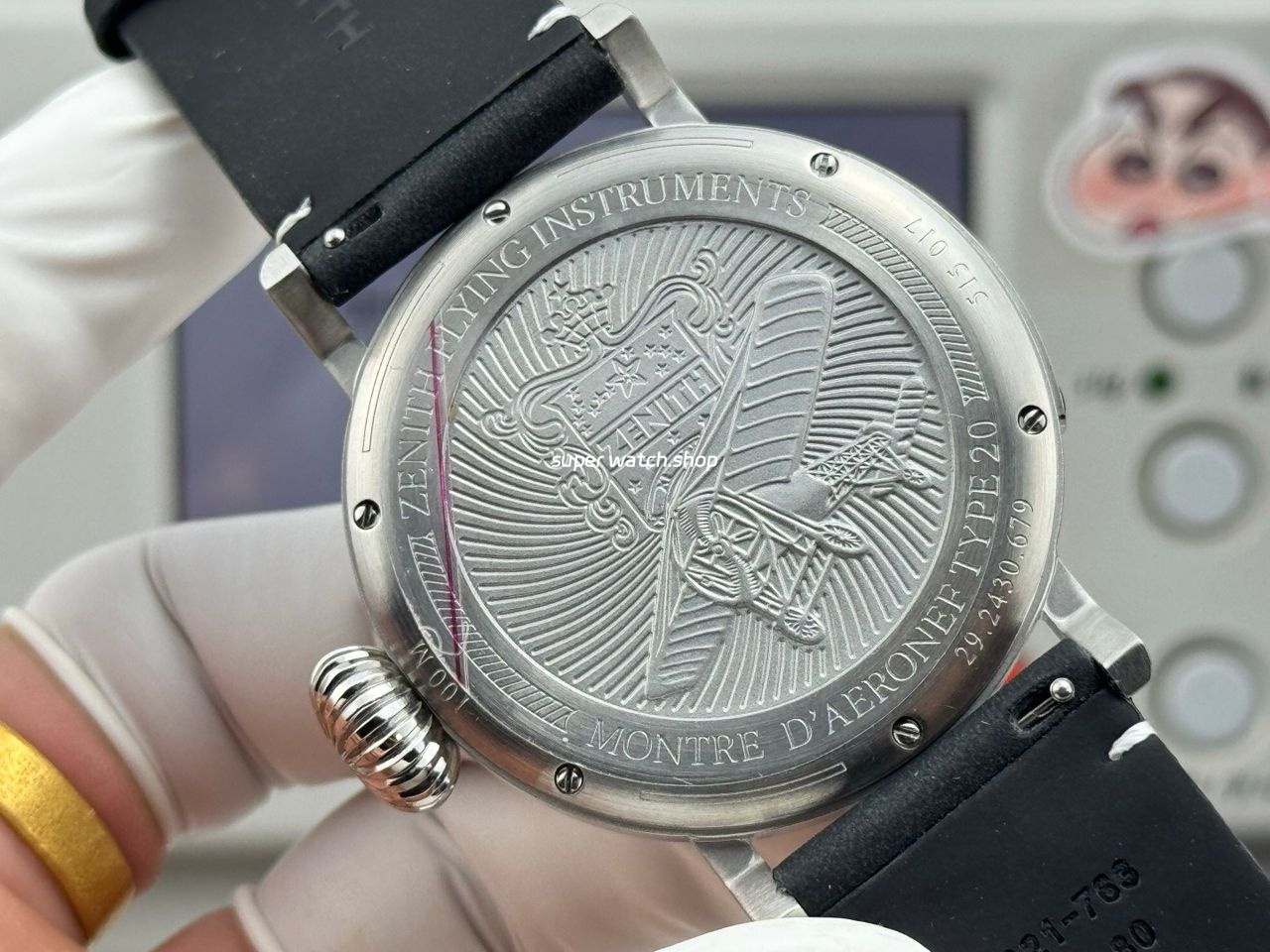 BR Factory Zenith Pilot Type 20 Extra Special 03.2434.67920.I010 45mm Steel Leather Strap Grey Dial - Image 8