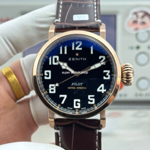 BR Factory Zenith Pilot Type 20 Extra Special 29.2430.679/21.C753 45mm Bronze Leather Strap Black Dial