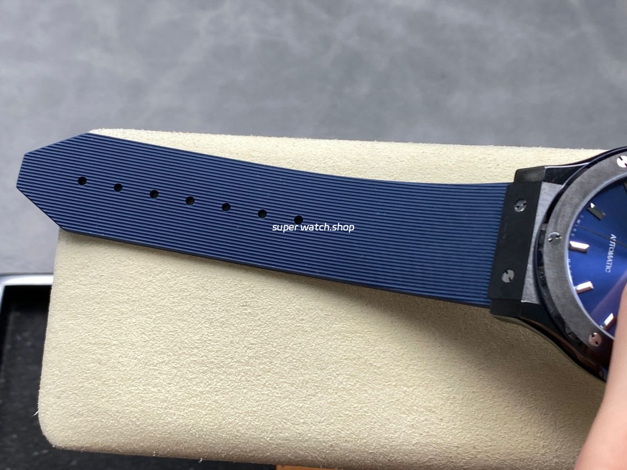 JJZ Factory Hublot Classic Fusion 542.CM.7170.LR 42mm Ceramic Rubber Strap Blue Dial - Image 10