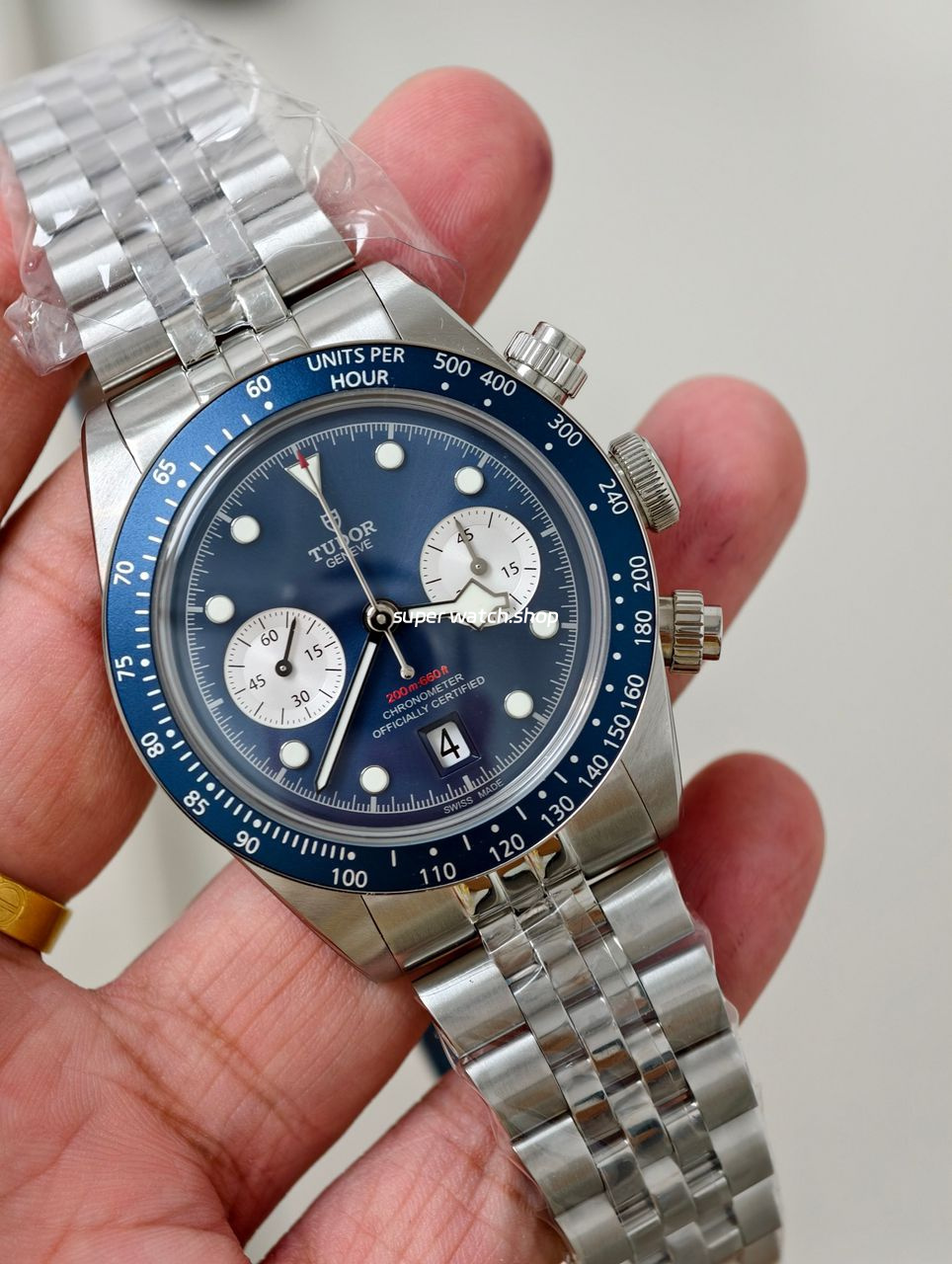 M+ Factory Tudor Heritage Black Bay Chrono 79360B-0002 41mm Jubilee Blue Dial - Image 2