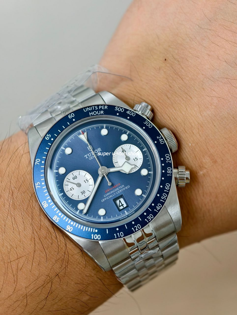 M+ Factory Tudor Heritage Black Bay Chrono 79360B-0002 41mm Jubilee Blue Dial - Image 3