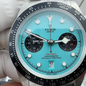 M+ Factory Tudor Heritage Black Bay Chrono 79360N-0024 41mm Jubilee Flamingo Blue Dial