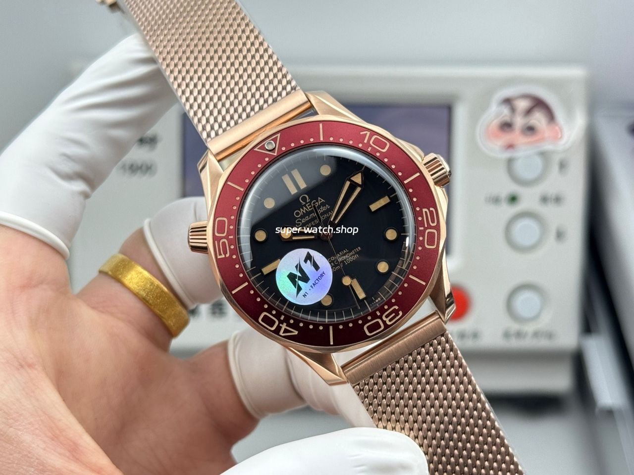 N1 Factory Omega Seamaster Diver 300M 210.90.42.20.01.003 42mm Bronze Black Dial - Image 3