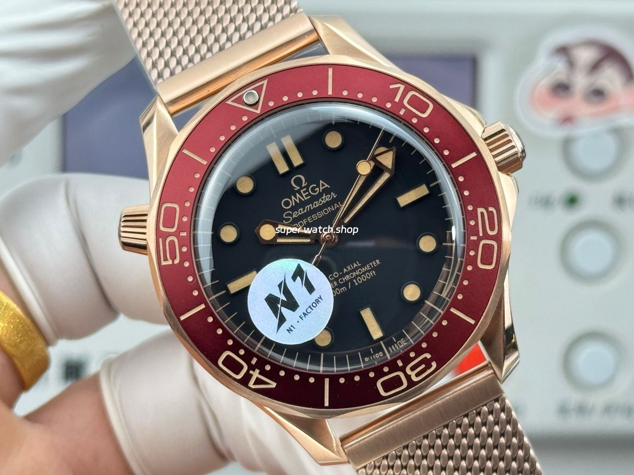 N1 Factory Omega Seamaster Diver 300M 210.90.42.20.01.003 42mm Bronze Black Dial - Image 2