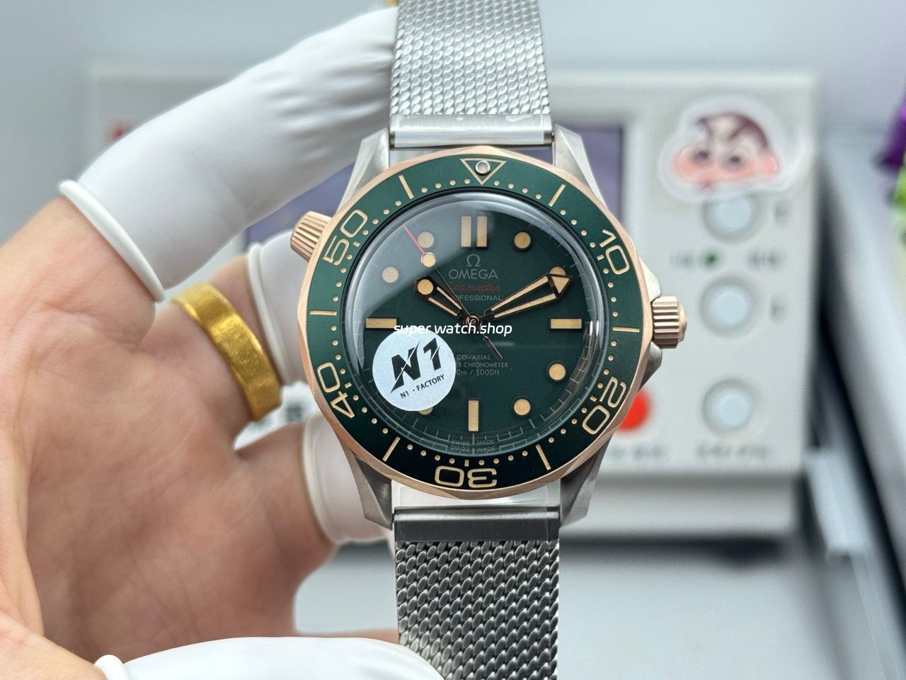 N1 Factory Omega Seamaster Diver 300M 210.90.42.20.10.001 42mm Green Dial