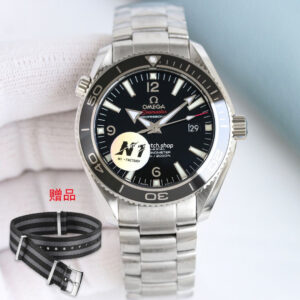 N1 Factory Omega Seamaster Planet Ocean 232.30.38.20.01.001 39.5mm Full Steel Black Dial