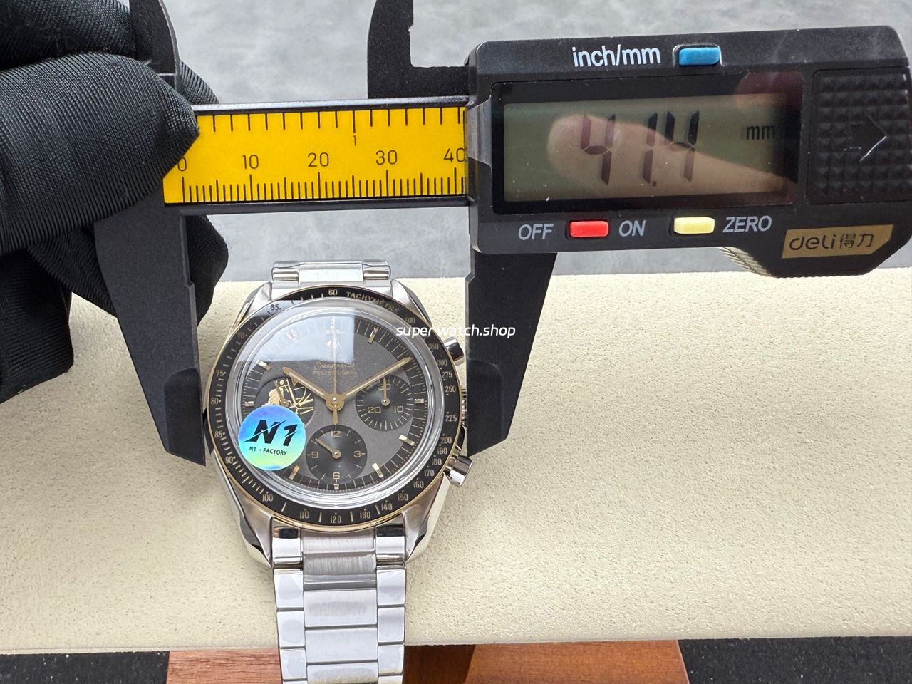 N1 Factory Omega Speedmaster Professional Moonwatch 310.20.42.50.01.001 42mm Full Steel Black Dial - Image 12