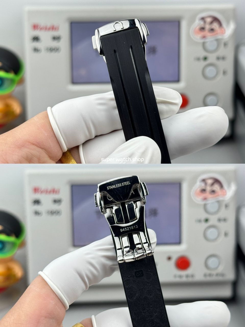 N1 Factory Omega Speedmaster Professional Moonwatch 310.30.42.50.01.002 42mm Steel Rubber Strap Black Dial - Image 9