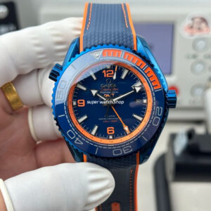 OVS Factory Omega Seamaster Planet Ocean 215.92.46.22.03.001 45.5mm Rubber Strap Arabic Numerals Blue