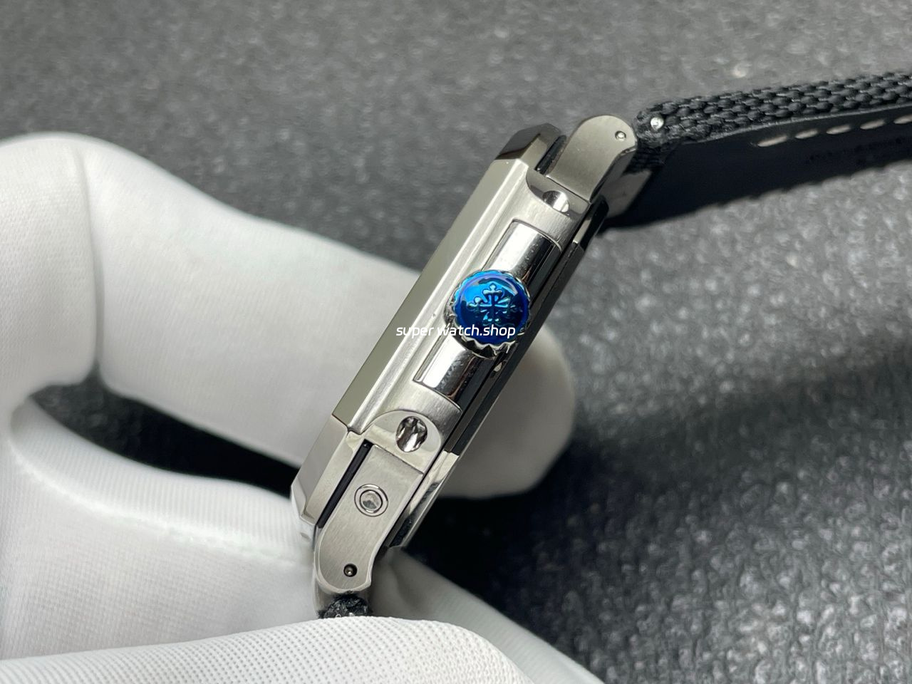 P1 Factory Patek Philippe Cubitus 5822 45mm Platinum Textile Strap Tiffany Blue Dial - Image 6