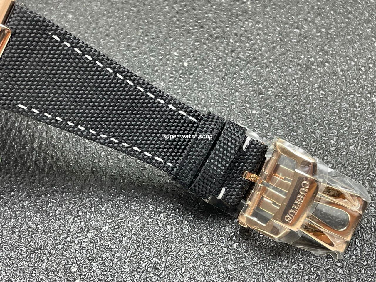 P1 Factory Patek Philippe Cubitus 5822 45mm Rose Gold Textile Strap Brown Dial - Image 10