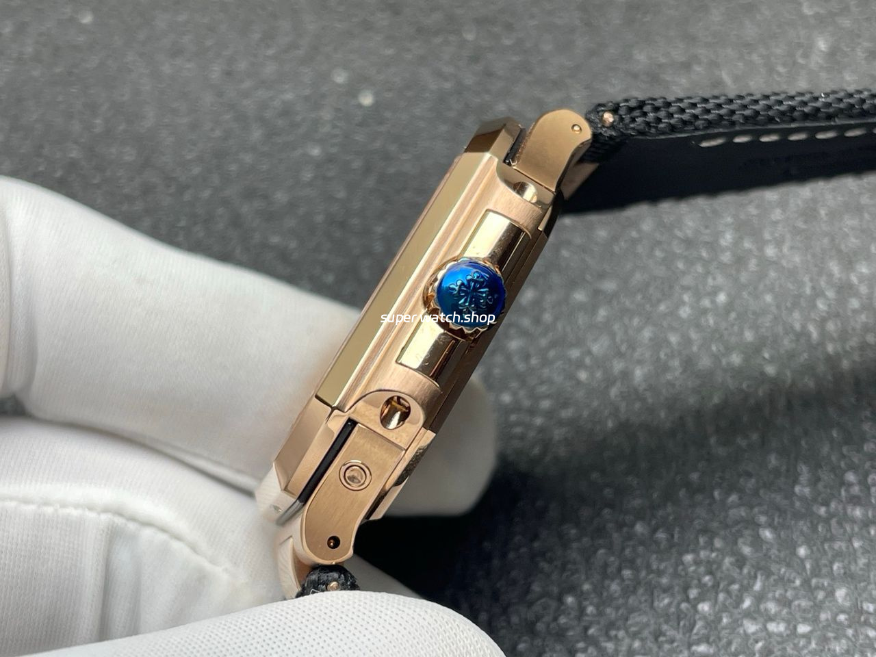 P1 Factory Patek Philippe Cubitus 5822 45mm Rose Gold Textile Strap Grey Dial - Image 6
