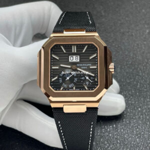 P1 Factory Patek Philippe Cubitus 5822 45mm Rose Gold Textile Strap Grey Dial