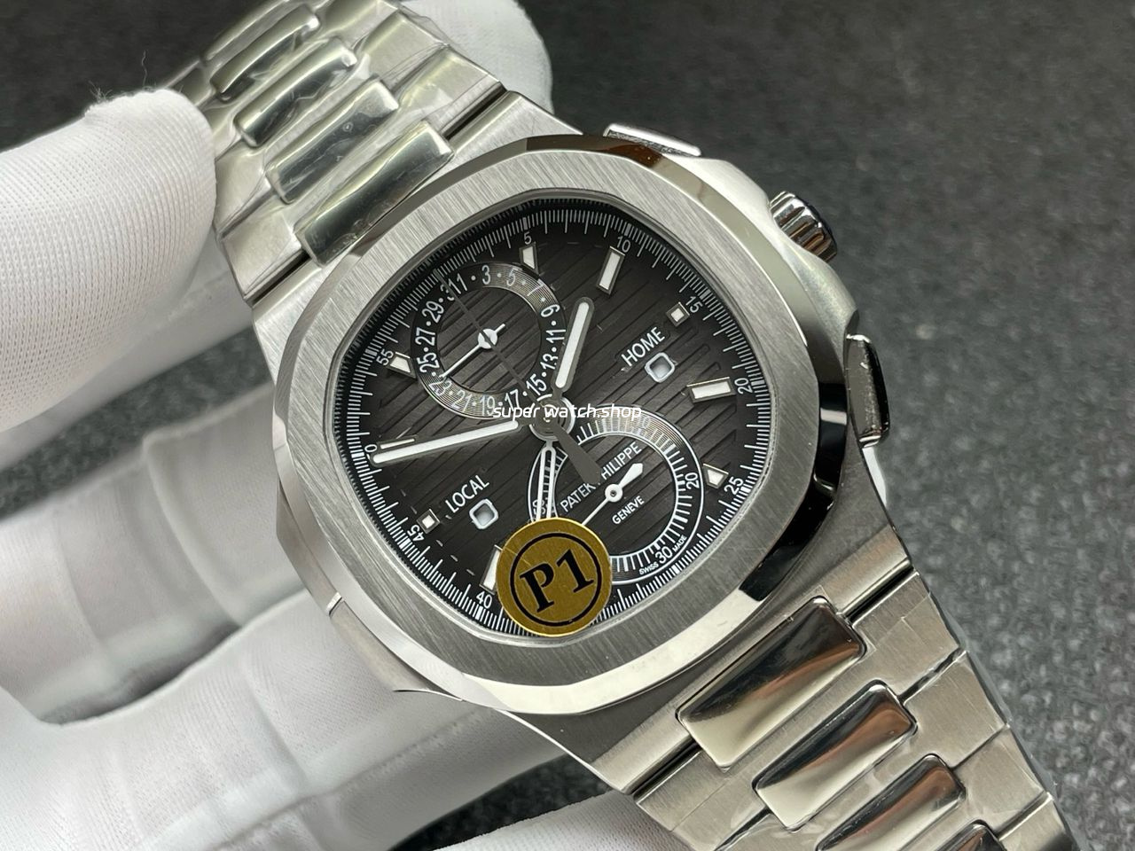 P1 Factory Patek Philippe Nautilus 5990/1A-001 40.5mm Full Steel Grey Dial - Image 3