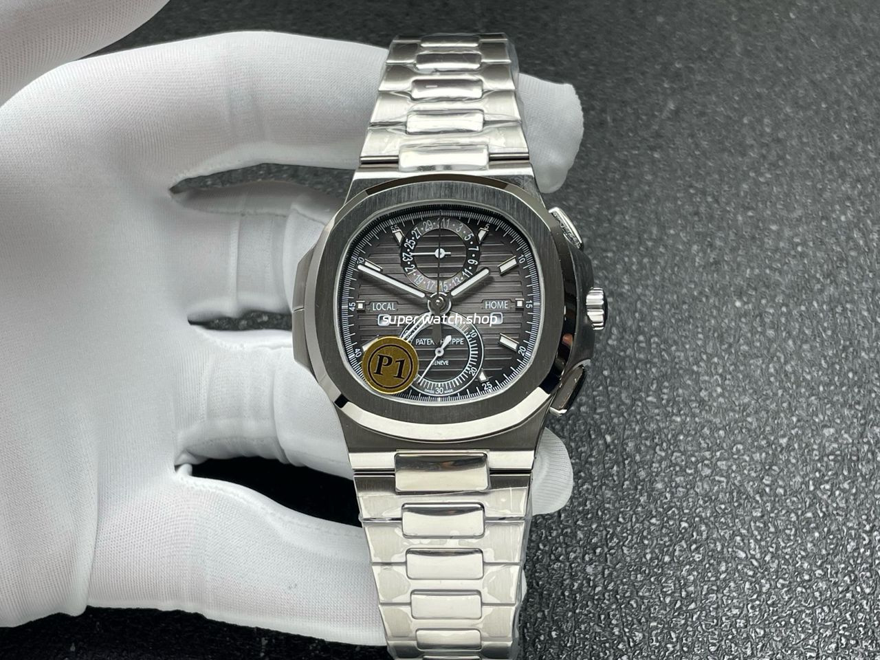 P1 Factory Patek Philippe Nautilus 5990/1A-001 40.5mm Full Steel Grey Dial