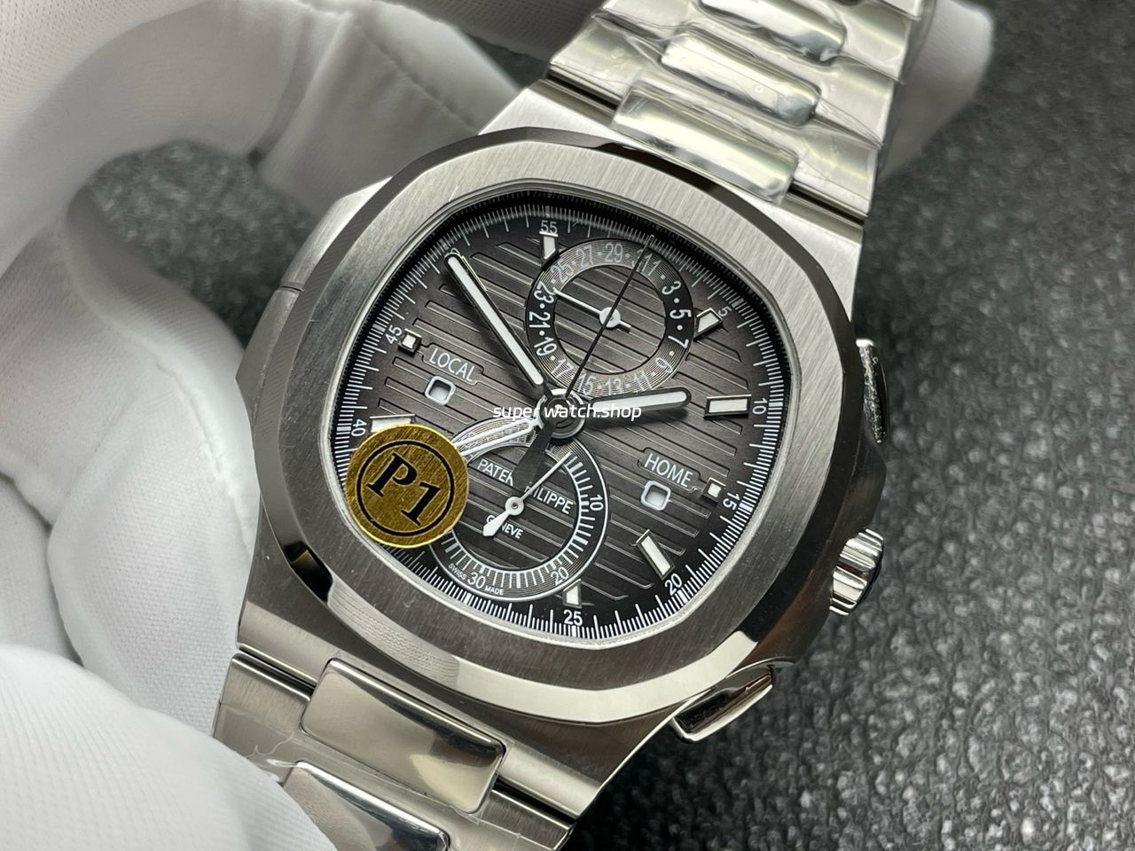 P1 Factory Patek Philippe Nautilus 5990/1A-001 40.5mm Full Steel Grey Dial - Image 4
