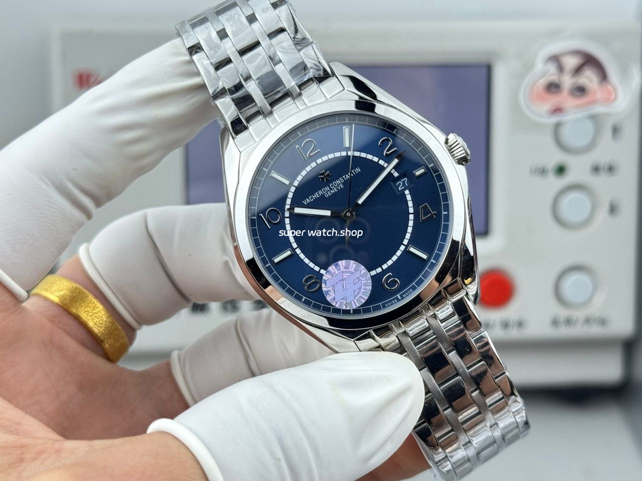 ZF Factory Vacheron Constantin Fiftysix 4600E/000A-B487 40mm Steel Arabic Numerals Blue Dial - Image 4