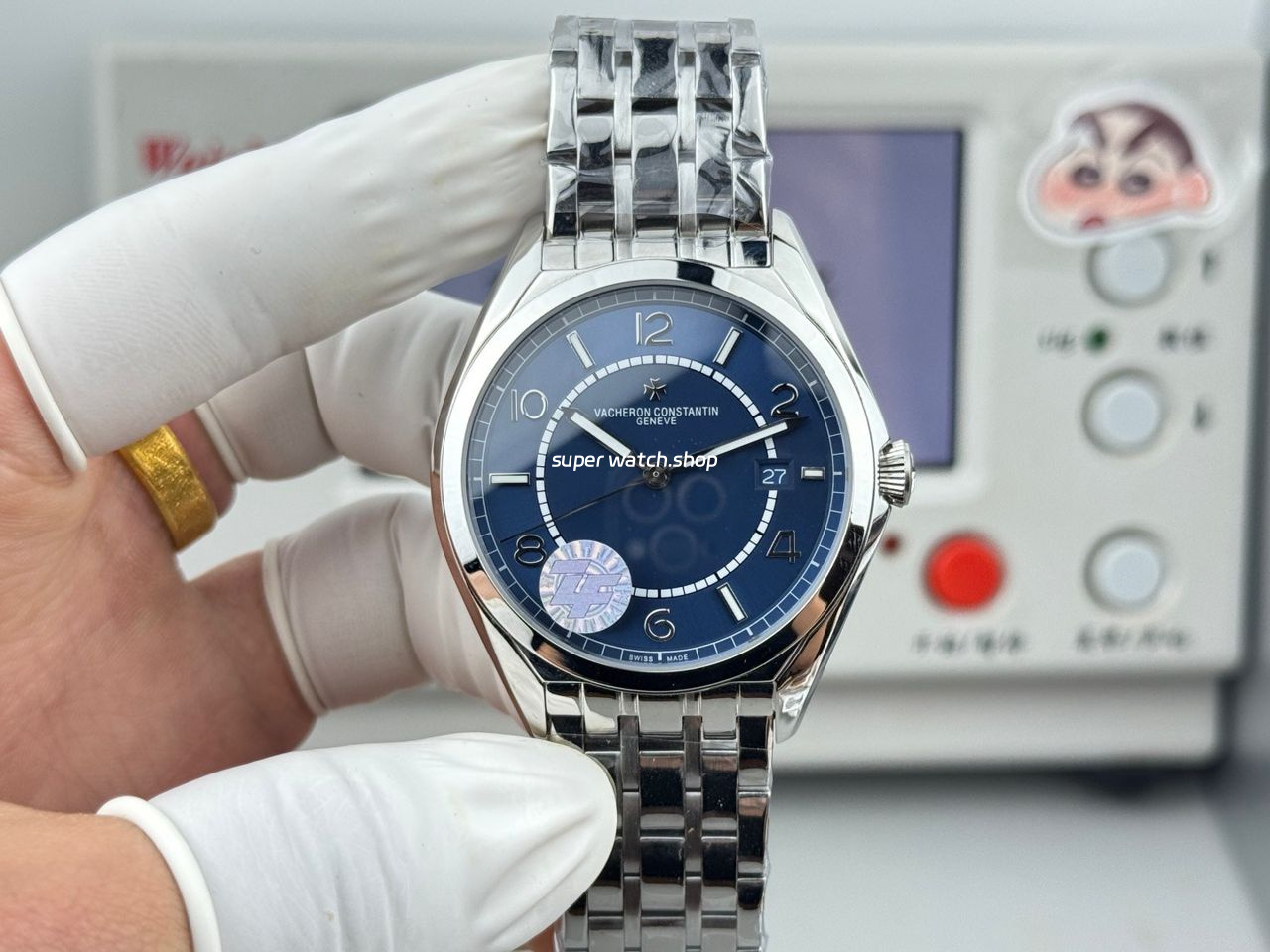 ZF Factory Vacheron Constantin Fiftysix 4600E/000A-B487 40mm Steel Arabic Numerals Blue Dial
