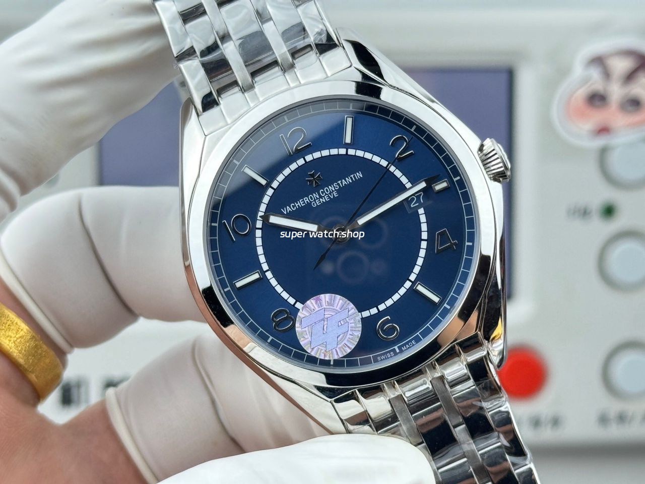 ZF Factory Vacheron Constantin Fiftysix 4600E/000A-B487 40mm Steel Arabic Numerals Blue Dial - Image 2