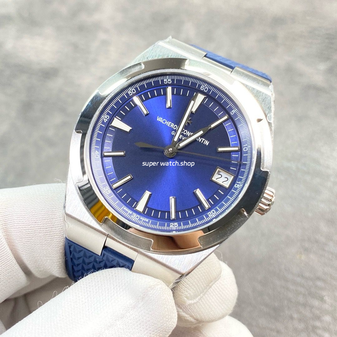 8F Factory Vacheron Constantin Overseas 4500V/110A-B128 41mm Blue Rubber Strap Blue Dial - Image 3