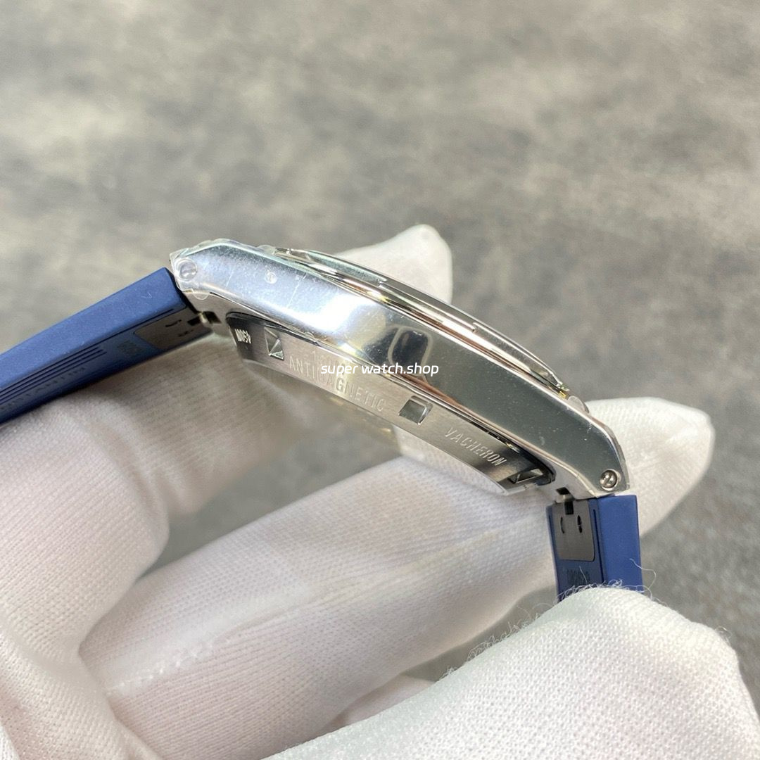 8F Factory Vacheron Constantin Overseas 4500V/110A-B128 41mm Blue Rubber Strap Blue Dial - Image 5