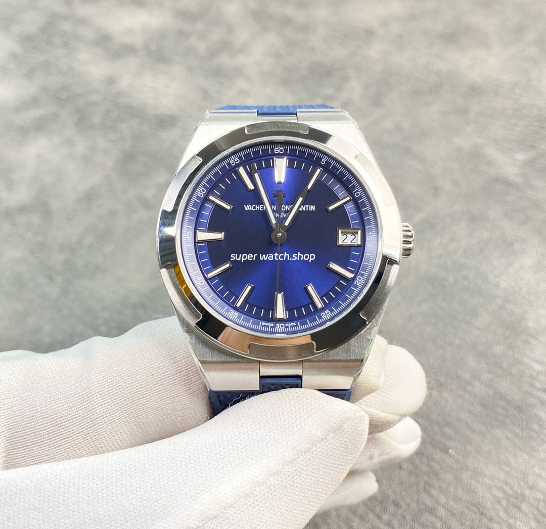 8F Factory Vacheron Constantin Overseas 4500V/110A-B128 41mm Blue Rubber Strap Blue Dial