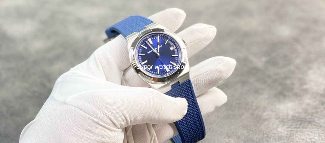 8F Factory Vacheron Constantin Overseas 4500V/110A-B128 41mm Blue Rubber Strap Blue Dial - Image 4